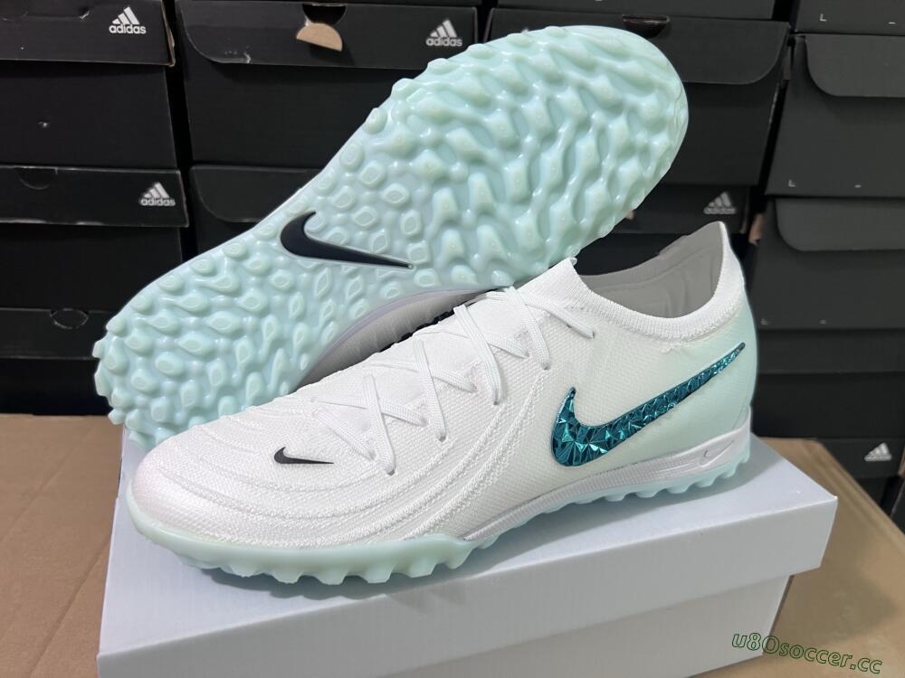 Unisex Nike Phantom GX 2 Elite TF Artificial Turf Low-Tops Football Shoes - Beige/Green