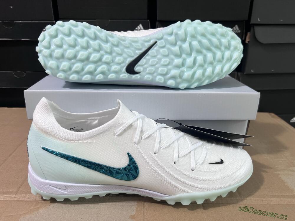 Unisex Nike Phantom GX 2 Elite TF Artificial Turf Low-Tops Football Shoes - Beige/Green