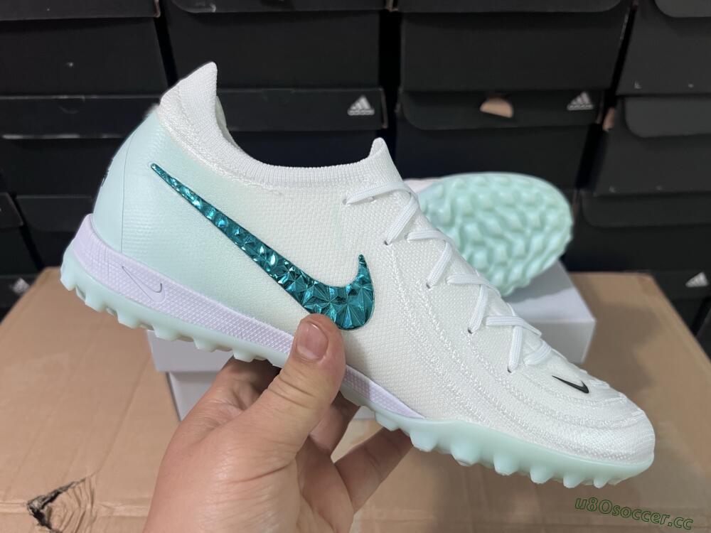 Unisex Nike Phantom GX 2 Elite TF Artificial Turf Low-Tops Football Shoes - Beige/Green