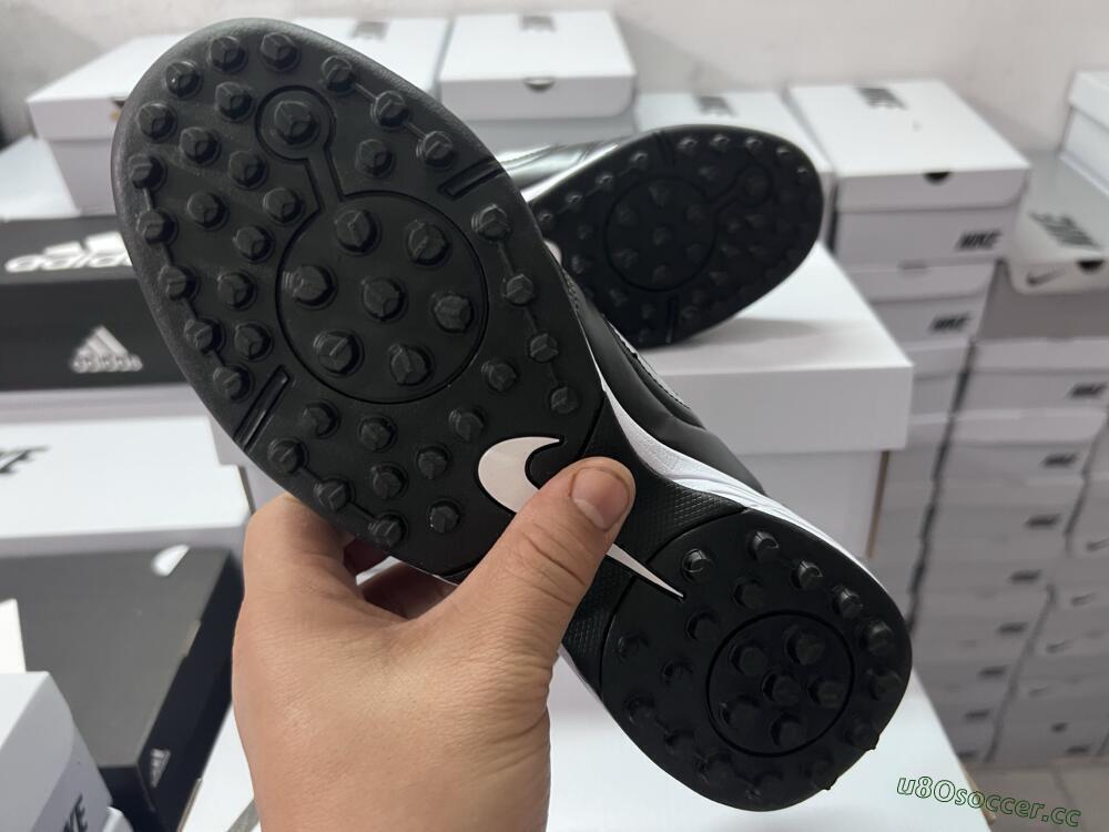 Unisex Nike Total 90 III TF Artificial Turf Low-Tops Football Shoes - Black/Silver/White