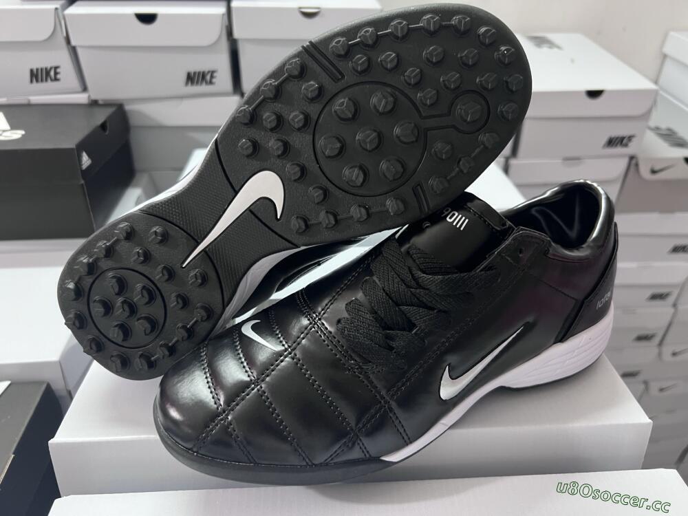 Unisex Nike Total 90 III TF Artificial Turf Low-Tops Football Shoes - Black/Silver/White
