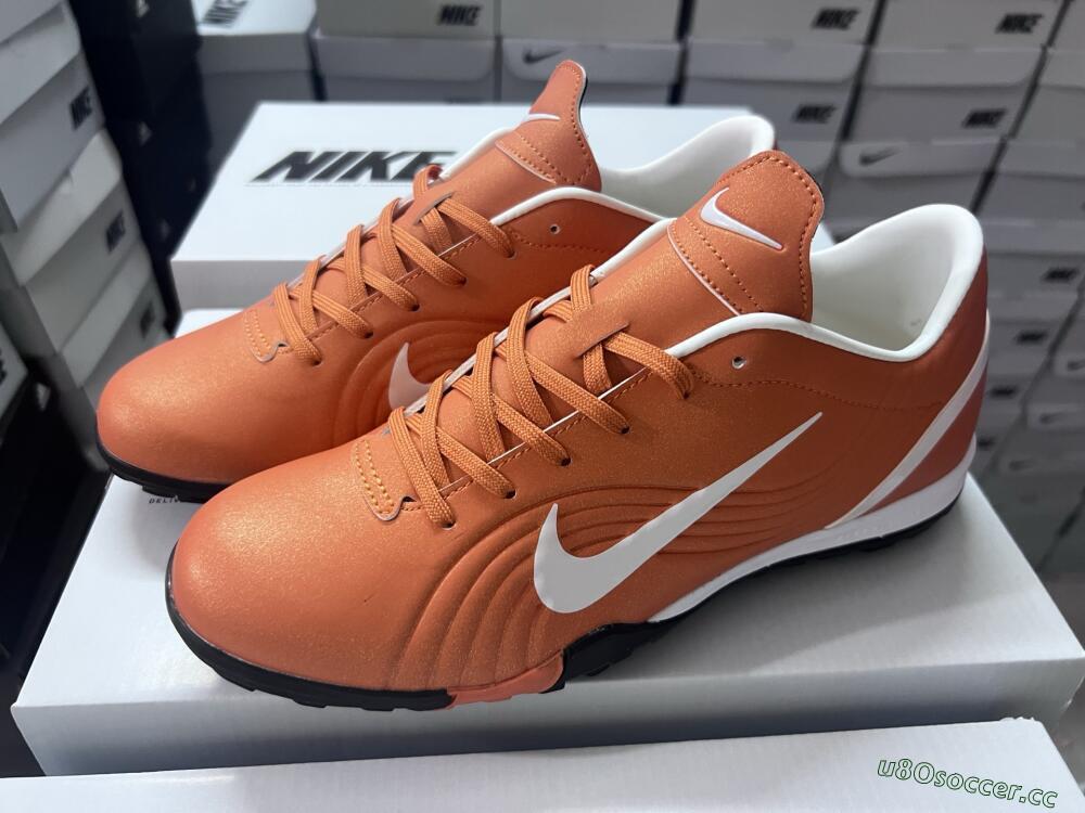Men's Nike Mercurial Vapor 1 Elite TF Artificial Turf Low-Tops Football Shoes - Brown/White