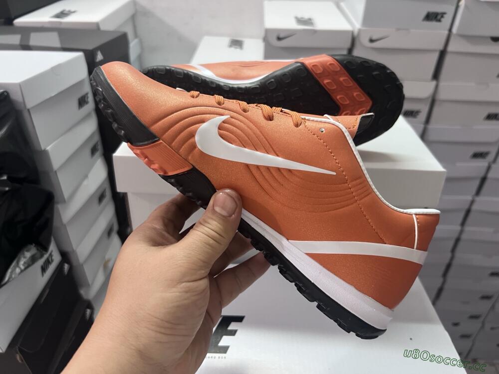 Men's Nike Mercurial Vapor 1 Elite TF Artificial Turf Low-Tops Football Shoes - Brown/White