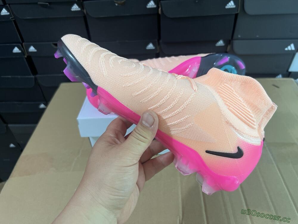 Men's Nike Phantom Luna Elite NU FG Firm Ground High-Tops Football Boots - Pink/Black