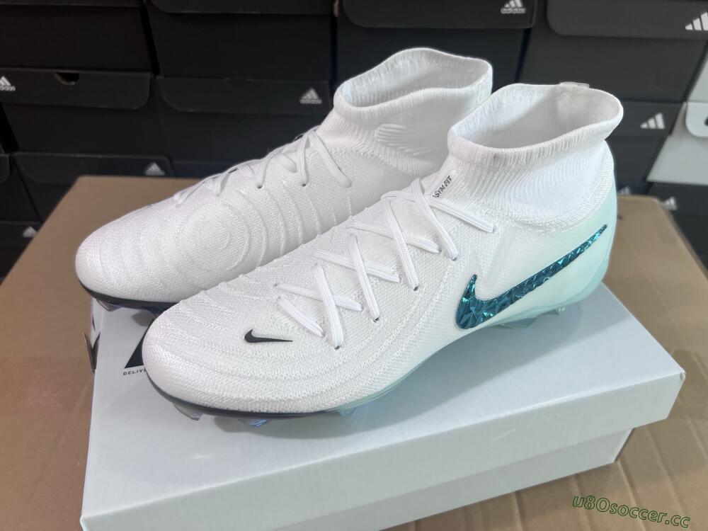 Men's Nike Phantom Luna Elite NU FG Firm Ground Low-Tops Football Boots - White/Black/Jade