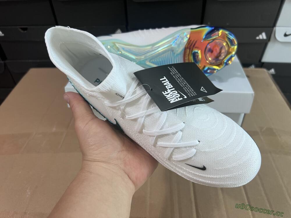 Men's Nike Phantom Luna Elite NU FG Firm Ground Low-Tops Football Boots - White/Black/Jade