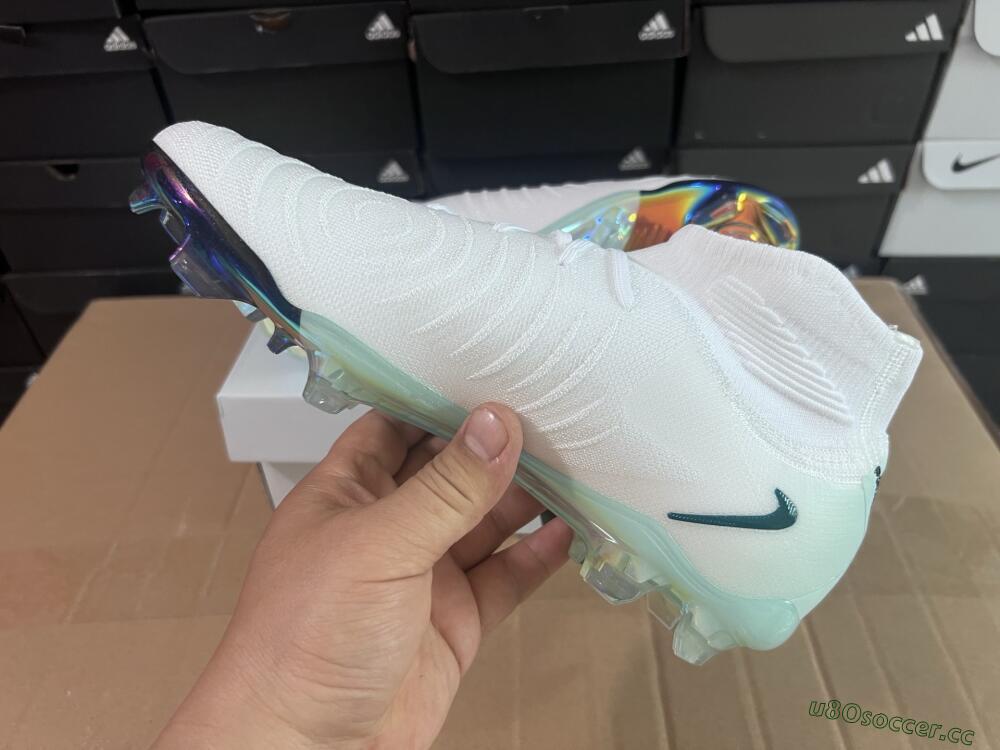 Men's Nike Phantom Luna Elite NU FG Firm Ground Low-Tops Football Boots - White/Black/Jade