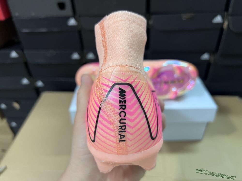 Unisex Nike Air Zoom Mercurial Superfly 10 Elite FG Firm Ground High-Tops Football Boots - Pink/Black