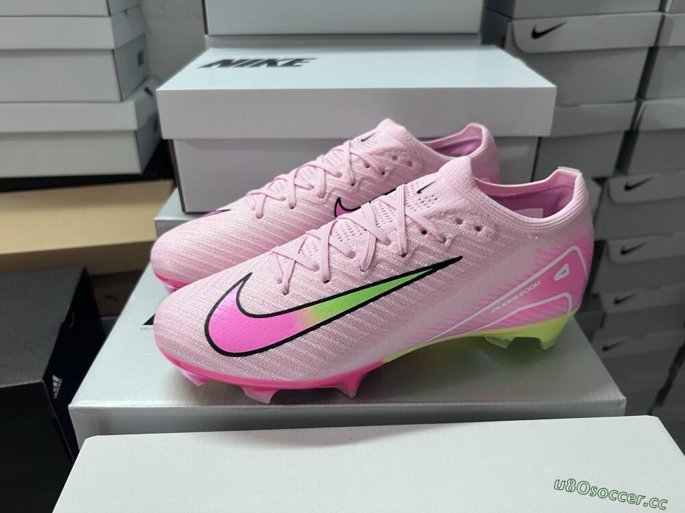 Unisex Nike Air Zoom Mercurial Vapor 16 Elite FG Firm Ground Low-Tops Football Boots - Pink/Red/Gold