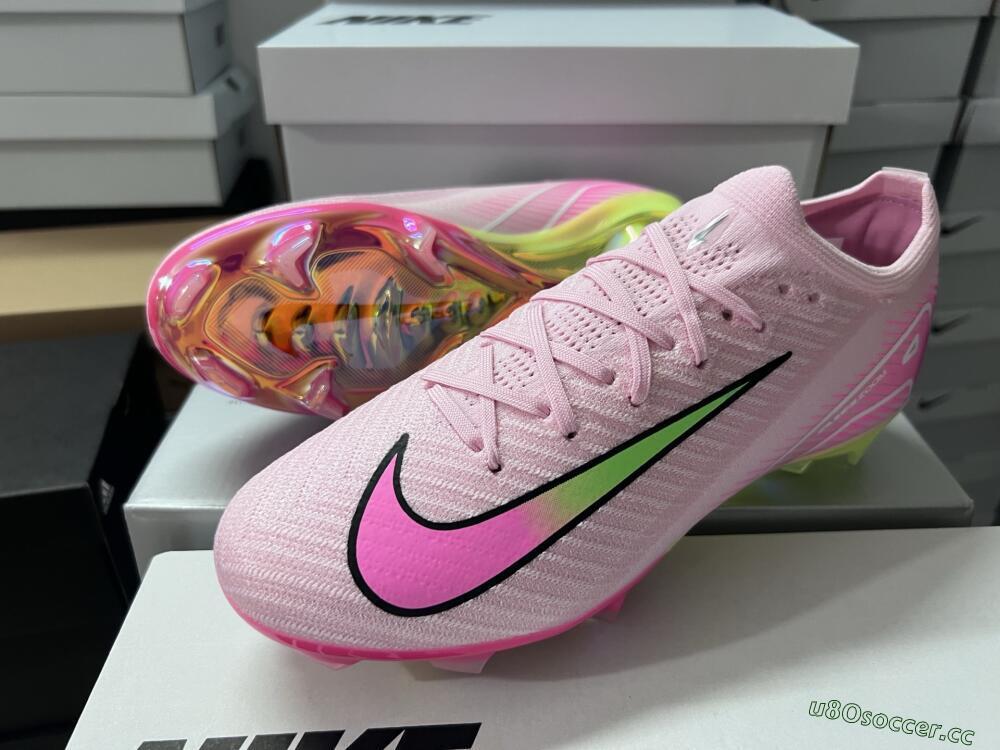 Unisex Nike Air Zoom Mercurial Vapor 16 Elite FG Firm Ground Low-Tops Football Boots - Pink/Red/Gold