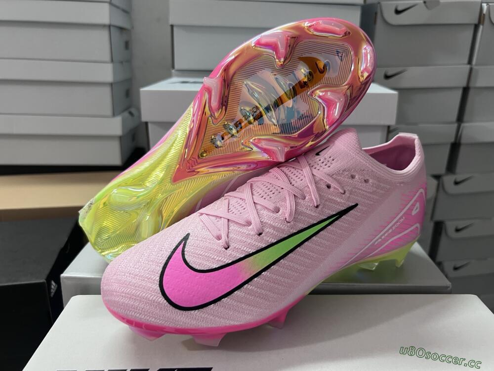 Unisex Nike Air Zoom Mercurial Vapor 16 Elite FG Firm Ground Low-Tops Football Boots - Pink/Red/Gold