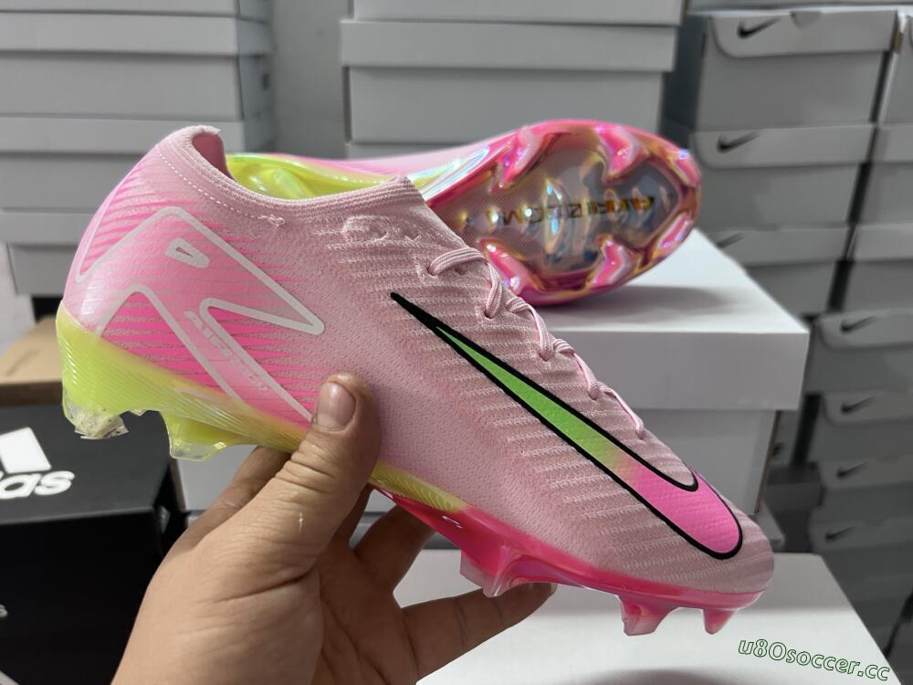 Unisex Nike Air Zoom Mercurial Vapor 16 Elite FG Firm Ground Low-Tops Football Boots - Pink/Red/Gold
