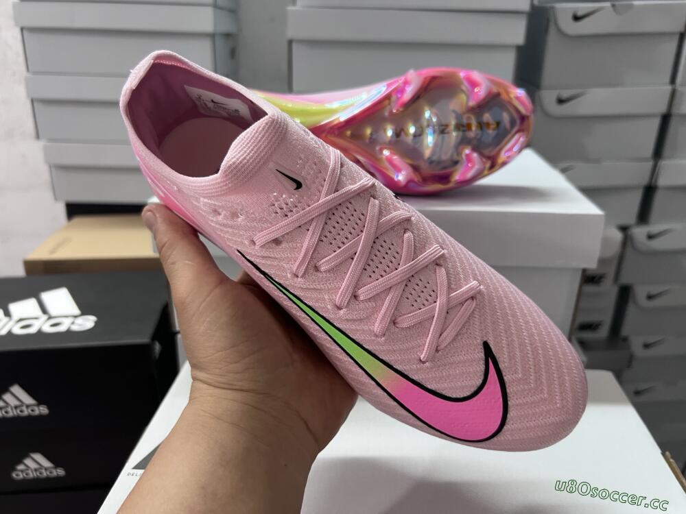 Unisex Nike Air Zoom Mercurial Vapor 16 Elite FG Firm Ground Low-Tops Football Boots - Pink/Red/Gold