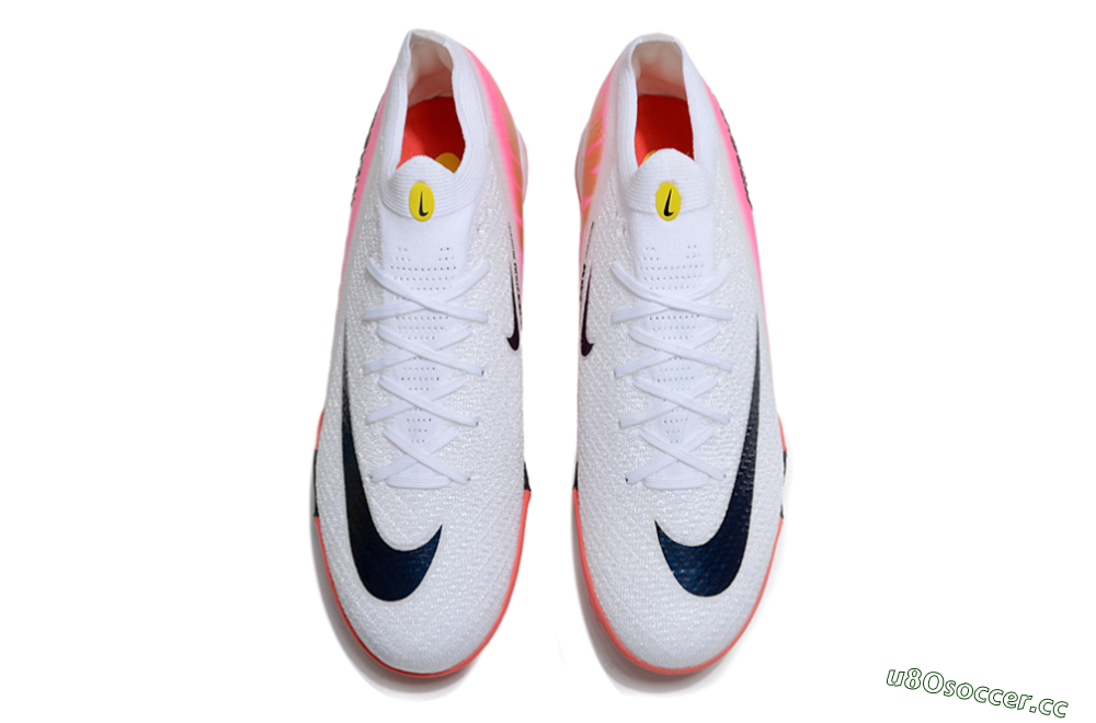 Unisex Nike Air Zoom Mercurial Vapor 16 Elite TF Artificial Turf Low-Tops Football Shoes - White/Black/Pink 4