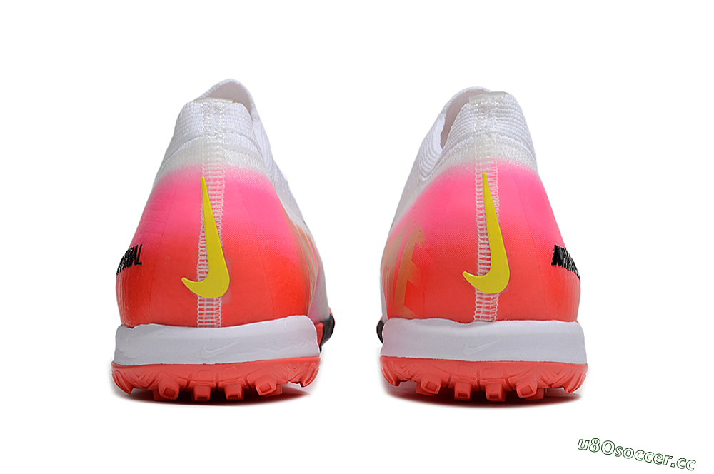 Unisex Nike Air Zoom Mercurial Vapor 16 Elite TF Artificial Turf Low-Tops Football Shoes - White/Black/Pink 5