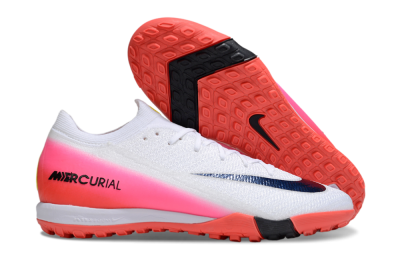 Unisex Nike Air Zoom Mercurial Vapor 16 Elite TF Artificial Turf Low-Tops Football Shoes - White/Black/Pink