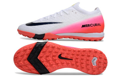 Unisex Nike Air Zoom Mercurial Vapor 16 Elite TF Artificial Turf Low-Tops Football Shoes - White/Black/Pink