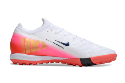 Unisex Nike Air Zoom Mercurial Vapor 16 Elite TF Artificial Turf Low-Tops Football Shoes - White/Black/Pink