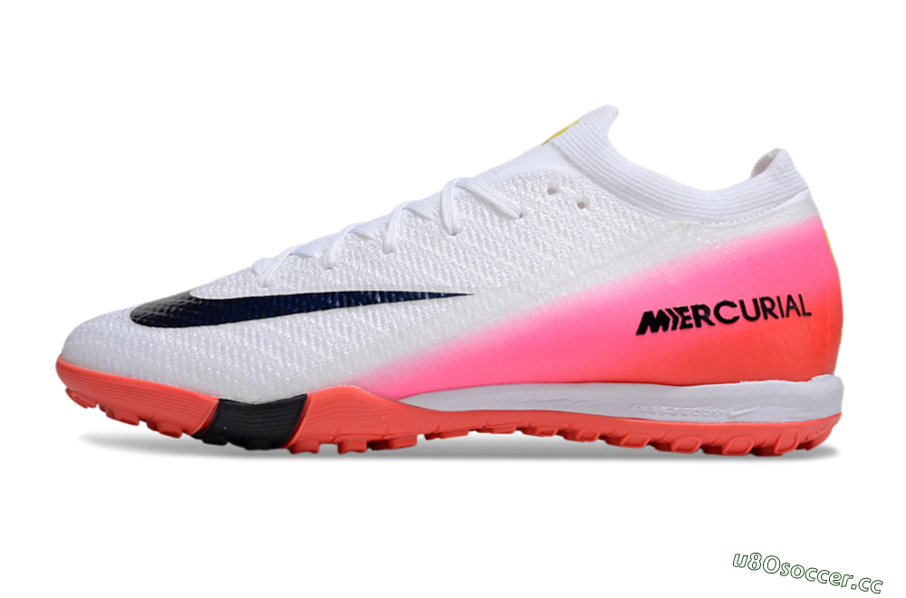 Unisex Nike Air Zoom Mercurial Vapor 16 Elite TF Artificial Turf Low-Tops Football Shoes - White/Black/Pink 0