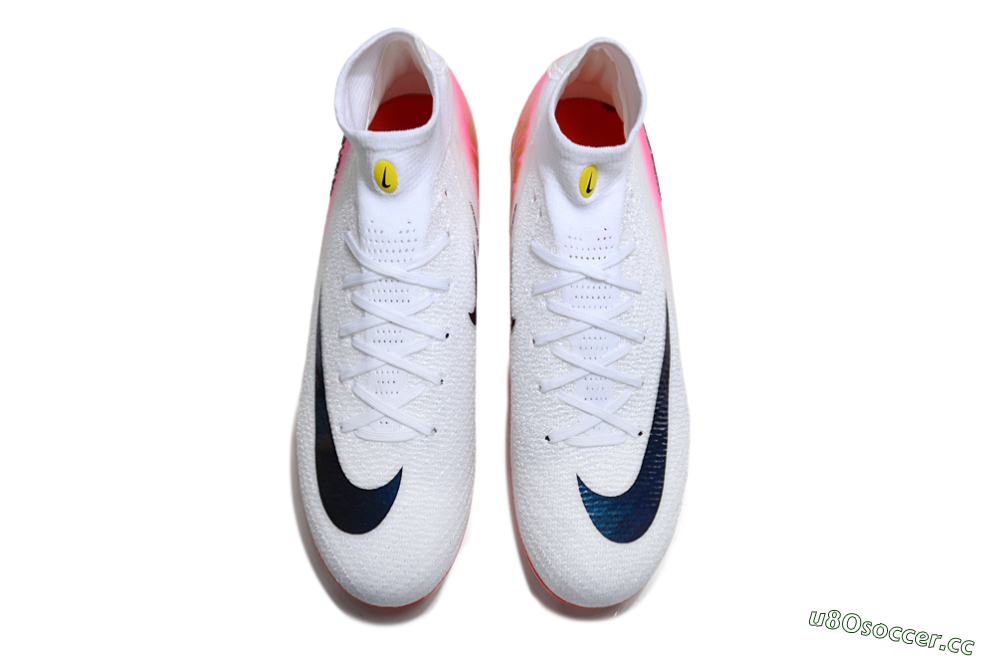 Unisex Nike Air Zoom Mercurial Superfly 10 Elite FG Firm Ground High-Tops Football Boots - White/Black/Pink 4