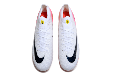 Unisex Nike Air Zoom Mercurial Vapor 16 Elite FG Firm Ground Low-Tops Football Boots - White/Black/Pink