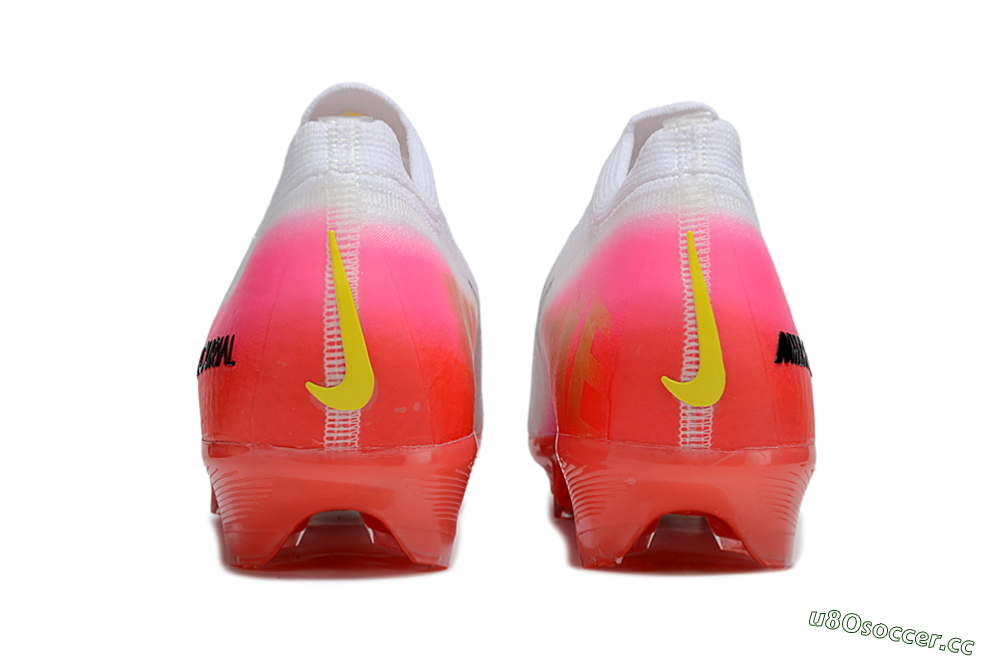 Unisex Nike Air Zoom Mercurial Vapor 16 Elite FG Firm Ground Low-Tops Football Boots - White/Black/Pink 5