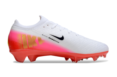 Unisex Nike Air Zoom Mercurial Vapor 16 Elite FG Firm Ground Low-Tops Football Boots - White/Black/Pink