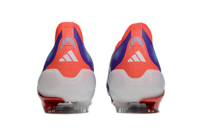 Unisex Adidas Predator 25 Elite Laceless FG Firm Ground Low-Tops Football Boots - Blue/White/Red