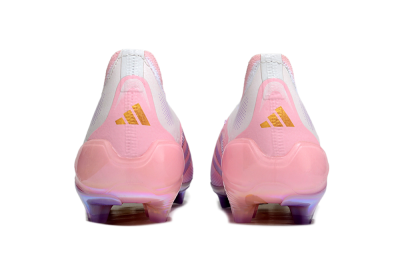 Unisex Adidas Predator 25 Elite Laceless FG Firm Ground Low-Tops Football Boots - Pink/Purple/Gold