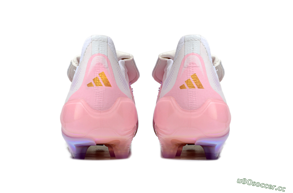 Unisex Adidas Predator 25 Elite Foldover Tongue FG Firm Ground Low-Tops Football Boots - Pink/Purple/Gold 5