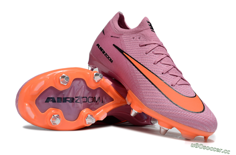 Men's Nike Air Zoom Mercurial Vapor 16 Elite SG Soft Ground Low-Tops Football Boots - Pink/Red/Black 3
