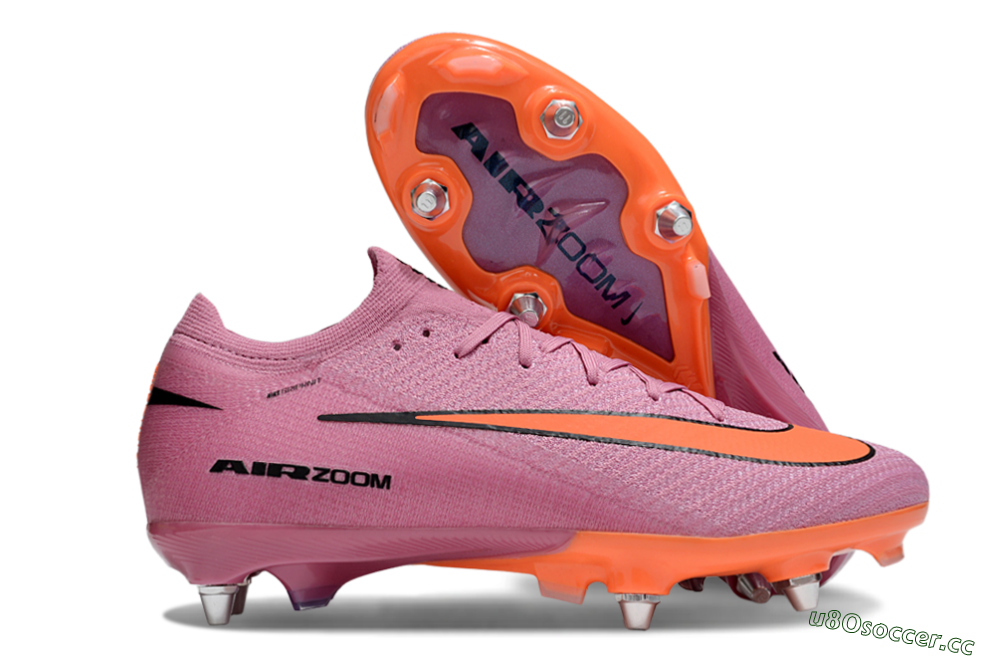 Men's Nike Air Zoom Mercurial Vapor 16 Elite SG Soft Ground Low-Tops Football Boots - Pink/Red/Black 2