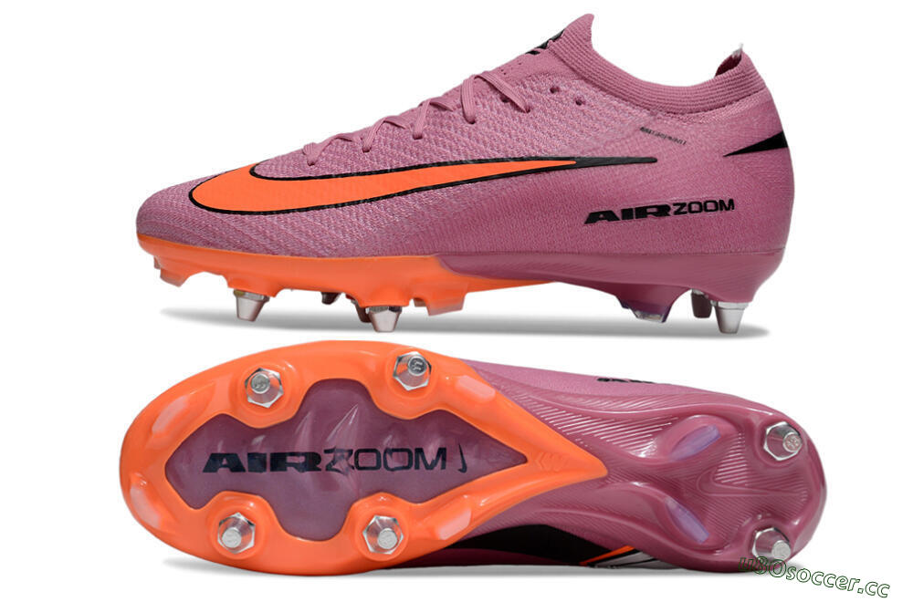 Men's Nike Air Zoom Mercurial Vapor 16 Elite SG Soft Ground Low-Tops Football Boots - Pink/Red/Black 1