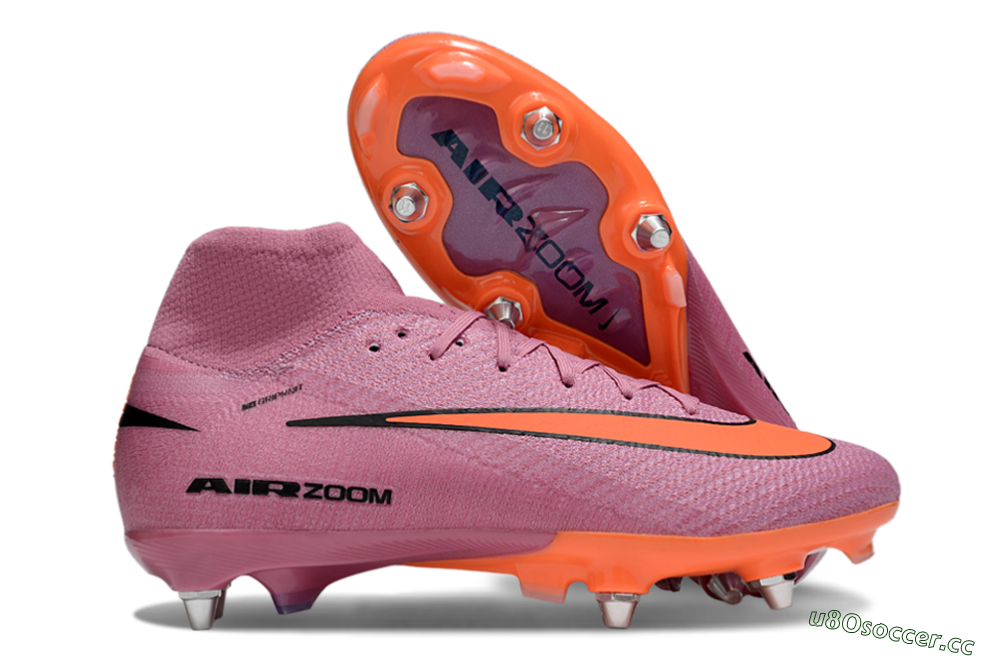 Men's Nike Air Zoom Mercurial Superfly 10 Elite SG Soft Ground High-Tops Football Boots - Red/Black/White 2