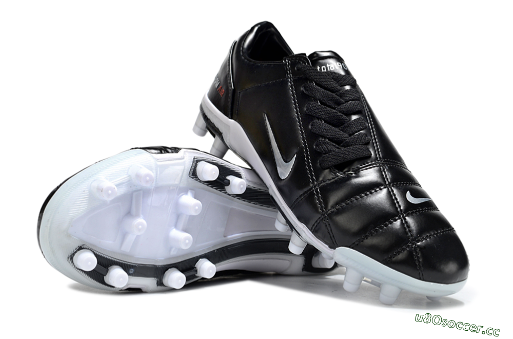 Unisex Nike Air Zoom Total 90 III FG Firm Ground Low-Tops Football Boots - Black/Silver/White 3