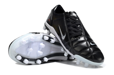 Unisex Nike Air Zoom Total 90 III FG Firm Ground Low-Tops Football Boots - Black/Silver/White