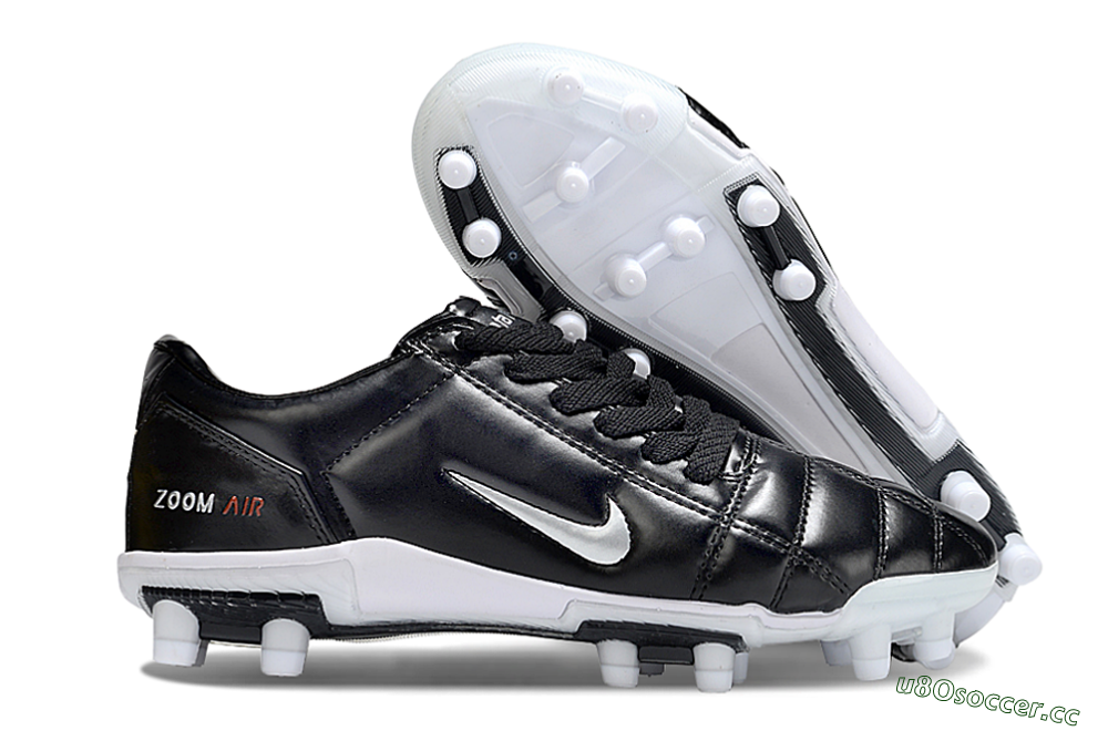 Unisex Nike Air Zoom Total 90 III FG Firm Ground Low-Tops Football Boots - Black/Silver/White 2