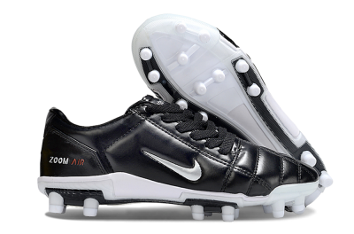 Unisex Nike Air Zoom Total 90 III FG Firm Ground Low-Tops Football Boots - Black/Silver/White
