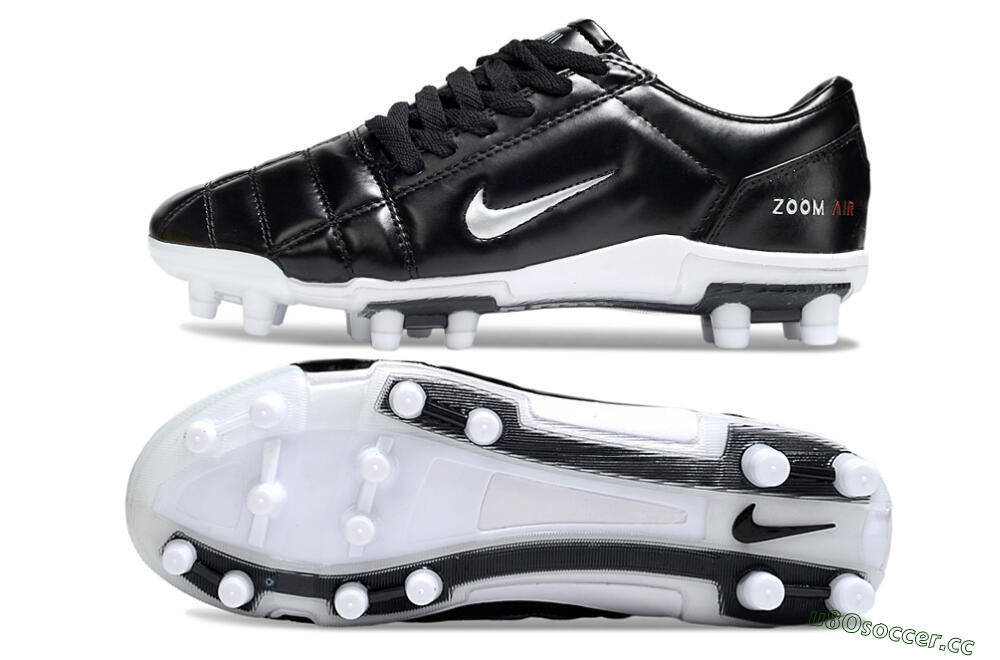 Unisex Nike Air Zoom Total 90 III FG Firm Ground Low-Tops Football Boots - Black/Silver/White 1