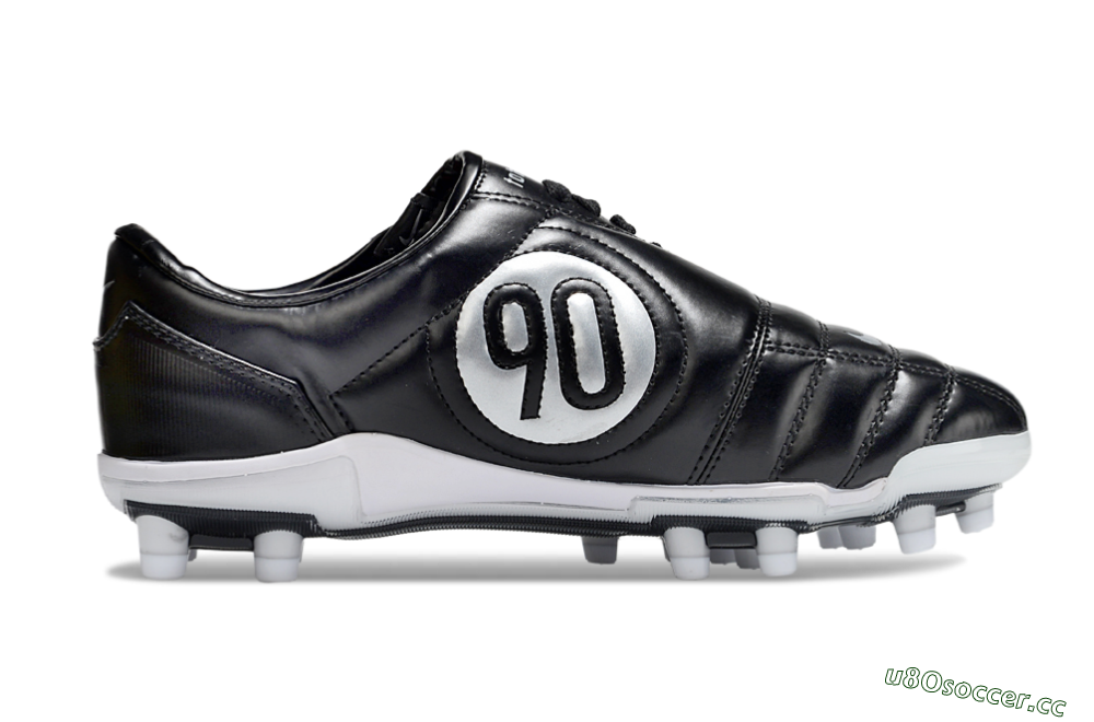 Unisex Nike Air Zoom Total 90 III FG Firm Ground Low-Tops Football Boots - Black/Silver/White 7