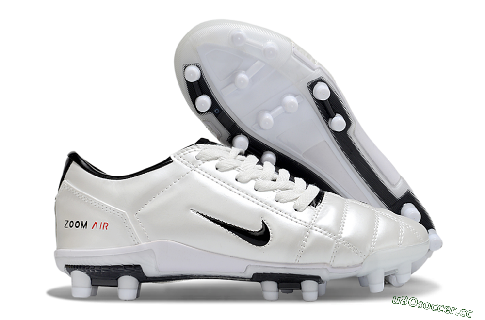 Unisex Nike Air Zoom Total 90 III FG Firm Ground Low-Tops Football Boots - Beige/Black/White 2