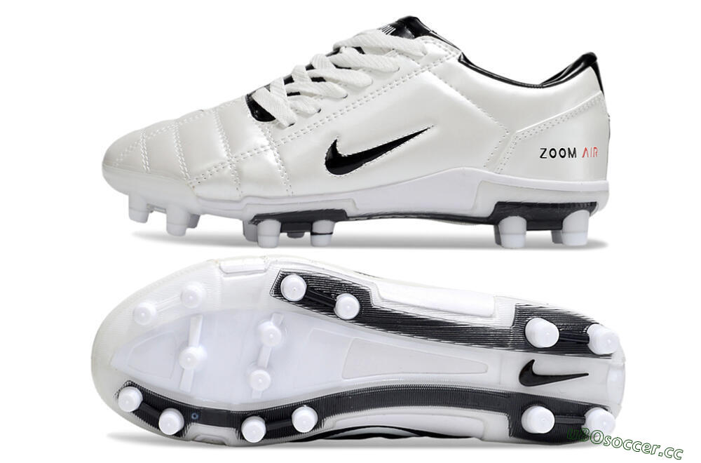 Unisex Nike Air Zoom Total 90 III FG Firm Ground Low-Tops Football Boots - Beige/Black/White 1