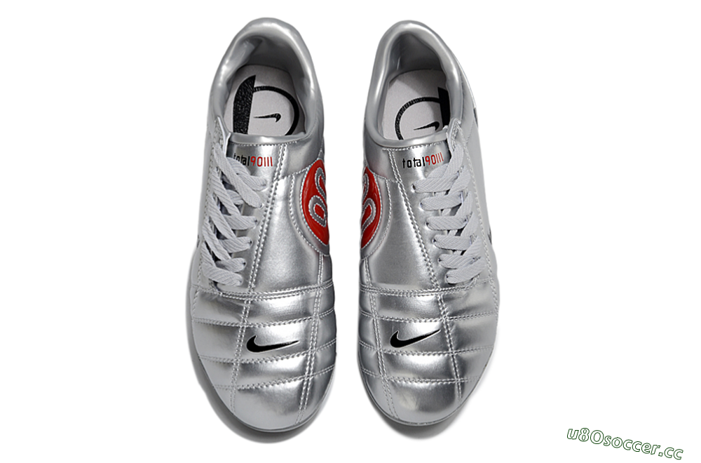 Unisex Nike Air Zoom Total 90 III FG Firm Ground Low-Tops Football Boots - Silver/Black/White 4