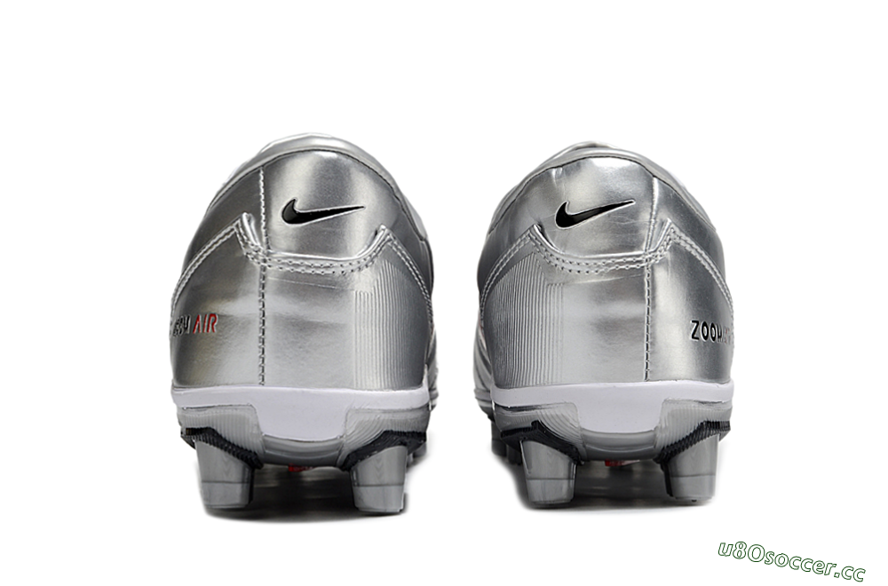 Unisex Nike Air Zoom Total 90 III FG Firm Ground Low-Tops Football Boots - Silver/Black/White 5