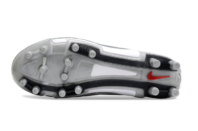 Unisex Nike Air Zoom Total 90 III FG Firm Ground Low-Tops Football Boots - Silver/Black/White