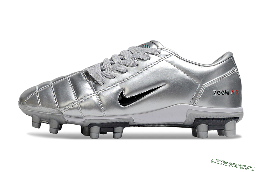 Unisex Nike Air Zoom Total 90 III FG Firm Ground Low-Tops Football Boots - Silver/Black/White 0