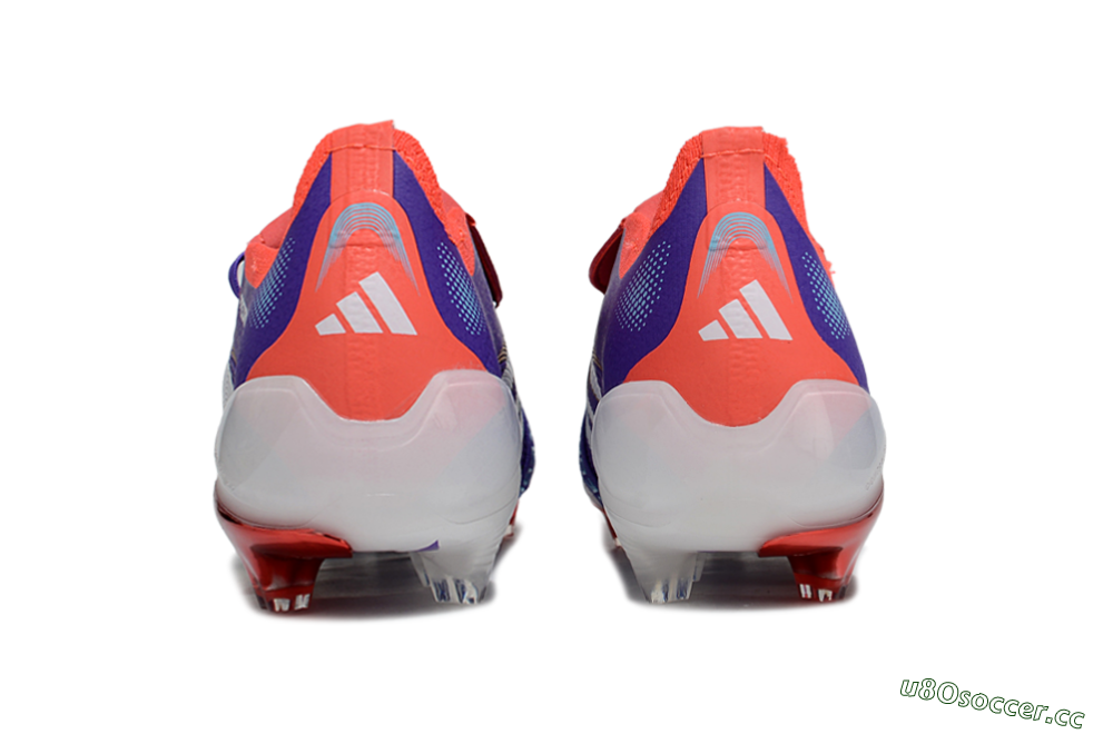 Unisex Adidas Predator 25 Elite Foldover Tongue FG Firm Ground Low-Tops Football Boots - Blue/White/Red 5