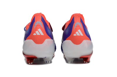 Unisex Adidas Predator 25 Elite Foldover Tongue FG Firm Ground Low-Tops Football Boots - Blue/White/Red