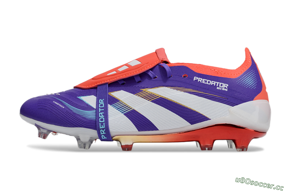 Unisex Adidas Predator 25 Elite Foldover Tongue FG Firm Ground Low-Tops Football Boots - Blue/White/Red 0