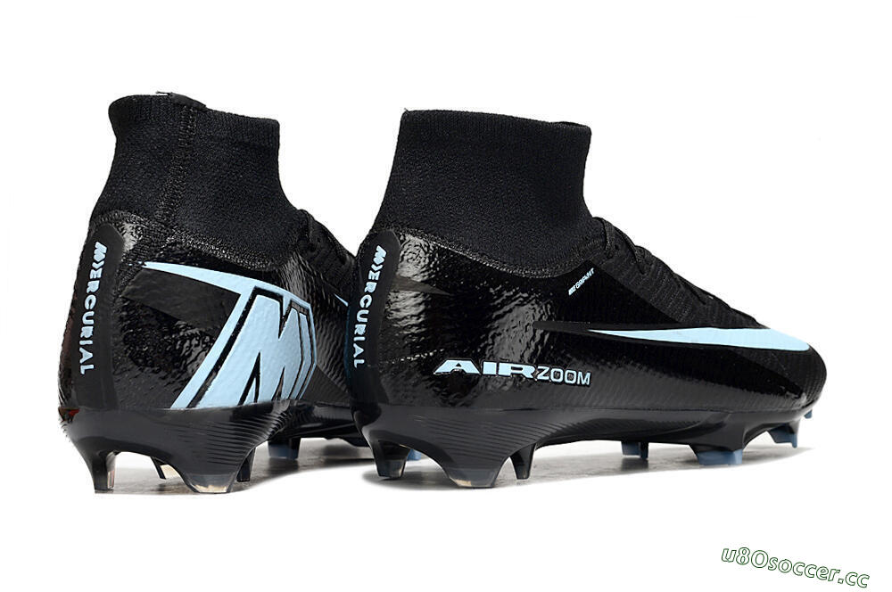 Unisex Nike Air Zoom Mercurial Superfly 10 Elite FG Firm Ground High-Tops Football Boots - Black/Jade 7